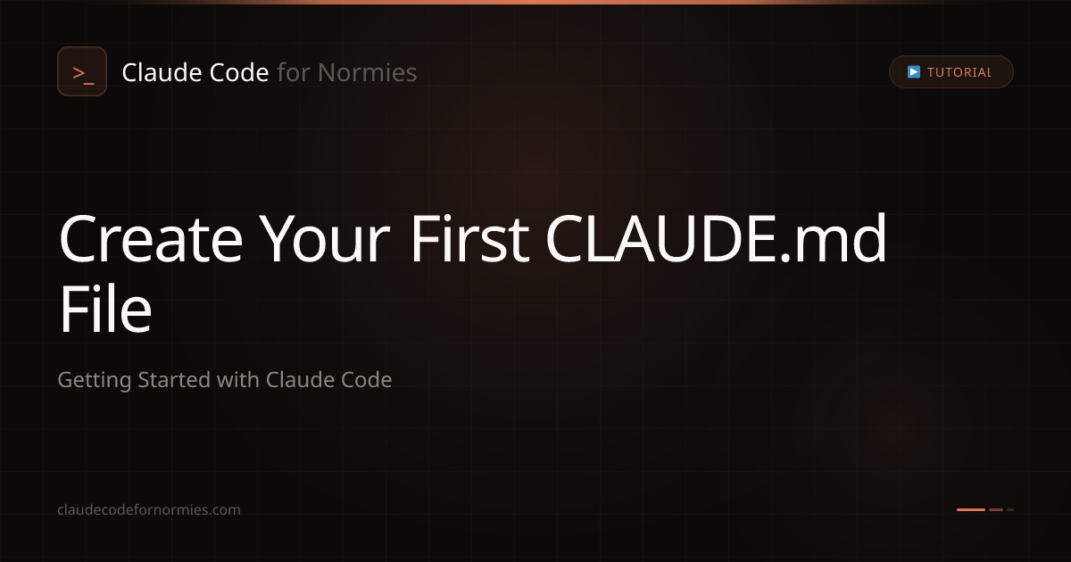 Create Your First CLAUDE.md File | Getting Started with Claude Code ...
