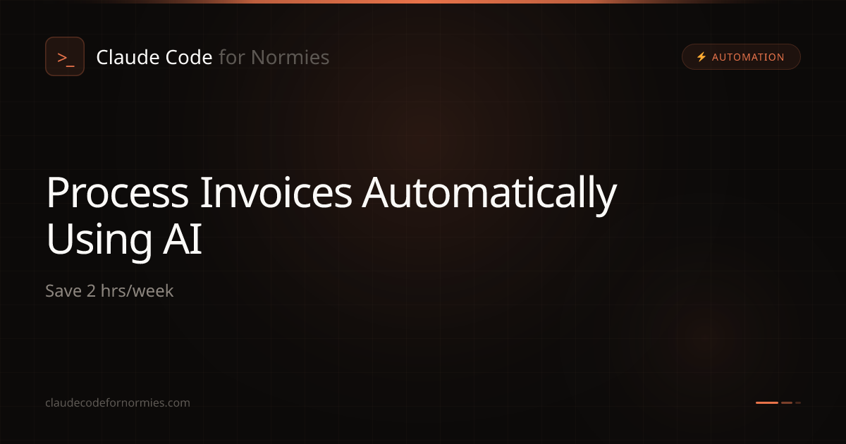 Process Invoices Automatically Using AI — Automation | Claude Code for ...